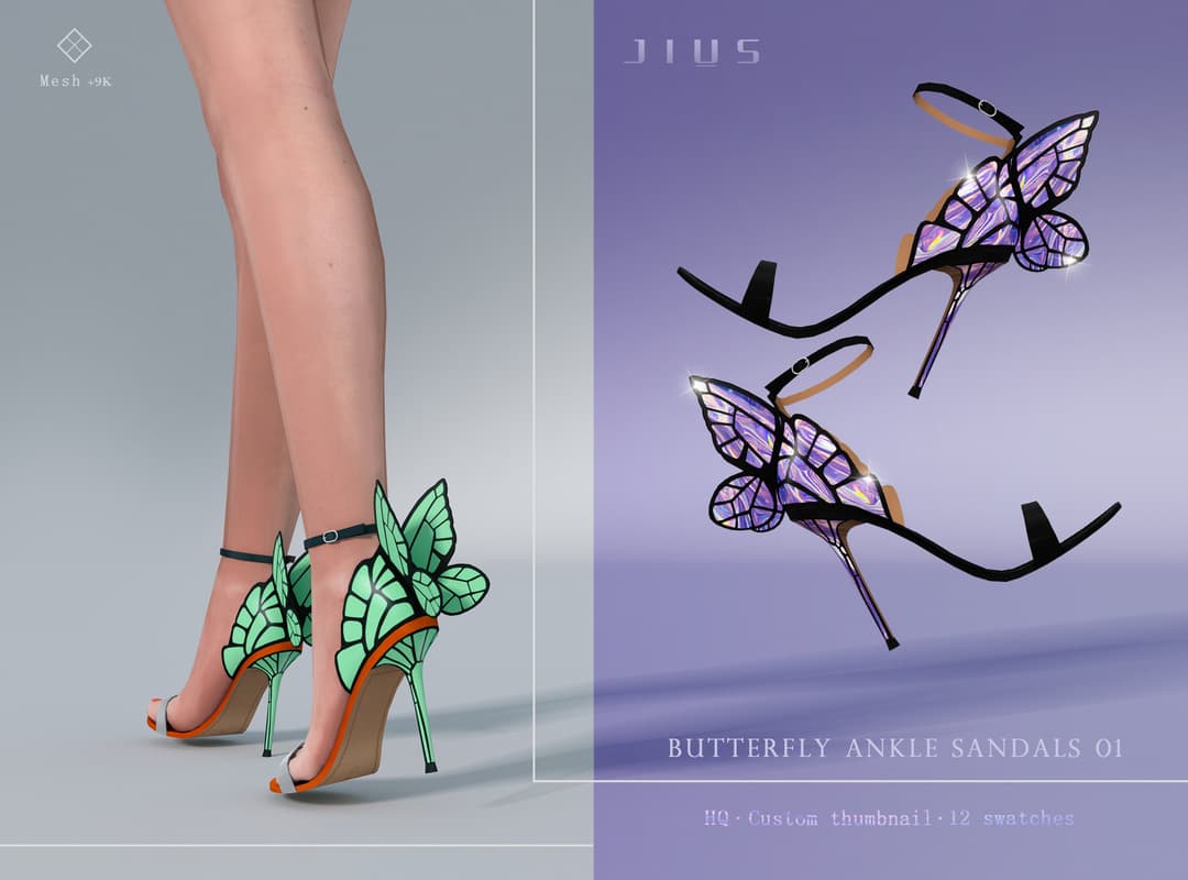 Скриншот мода Босоножки Butterfly Ankle Sandals